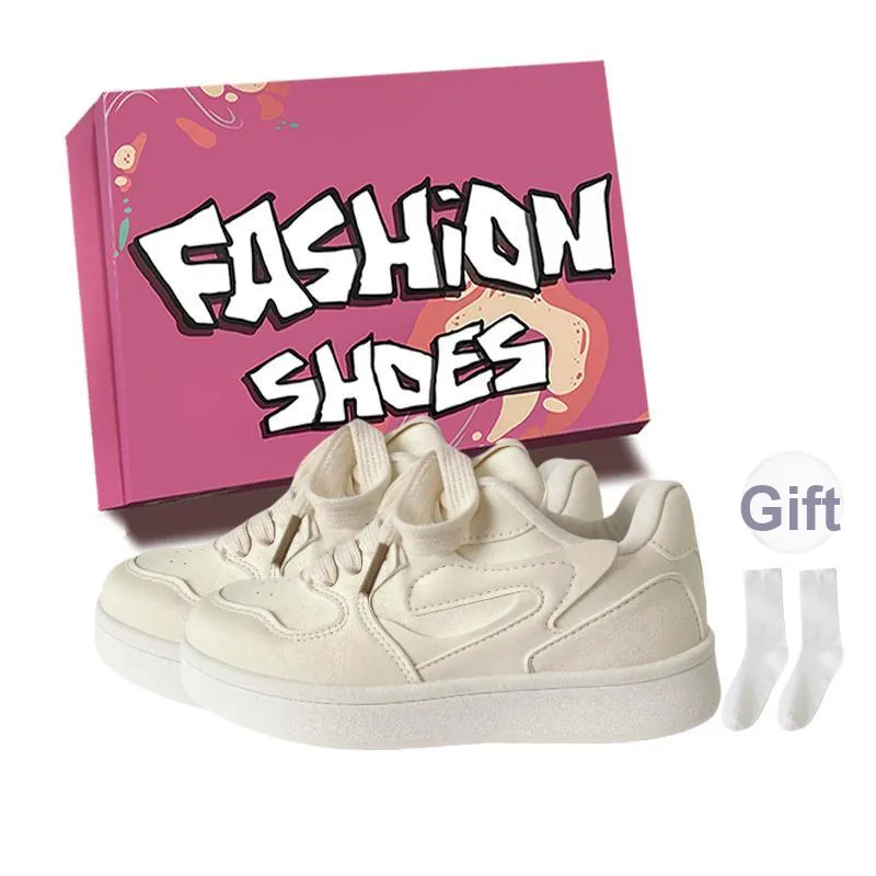 LURAD Skateboard Shoes Women's Low Top White-24