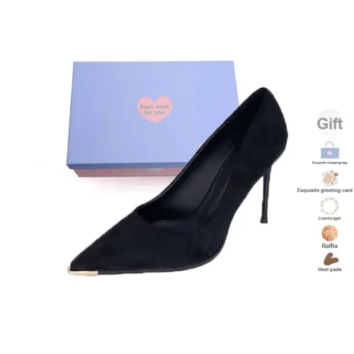 Xingdiman Низкий каблук Высокий каблук Женский Черный Набор в подарочной коробке