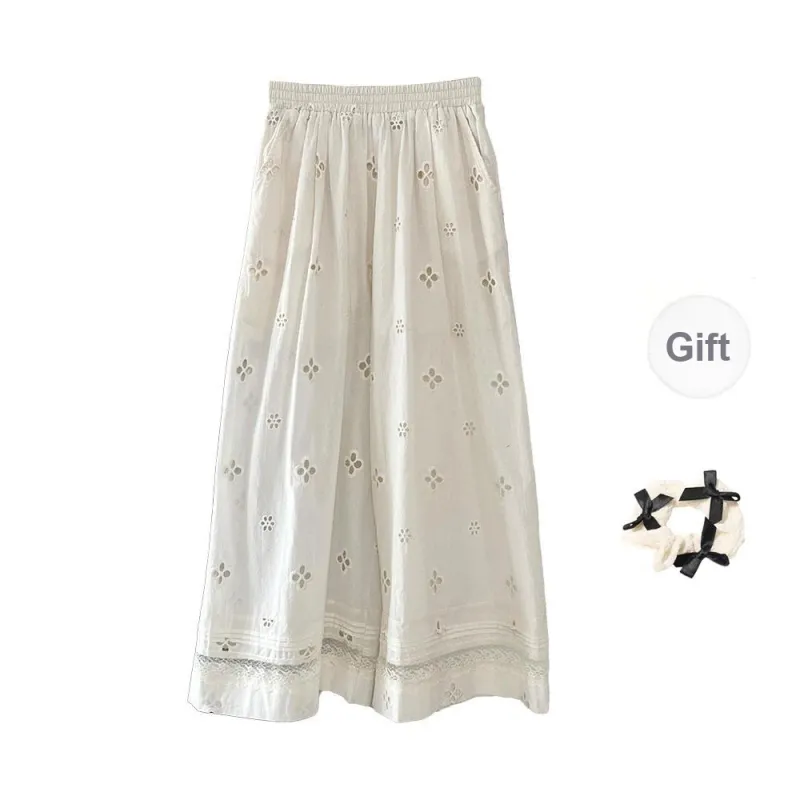 CPAURA Casual Pants Women's Tulle Pants+Bowknot Hair Tie Comes With-1