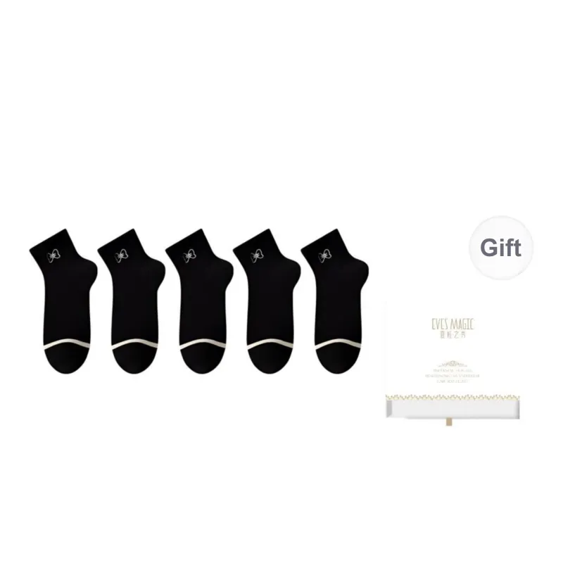 XIA.WA.ZHI.XIU Ankle Socks Women's Box 5 Pack-6