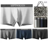 Color Block 4 Pack Gift Box Set (Black+Dark Gray+Light Gray+Navy Blue) 100% cotton Antibacterial