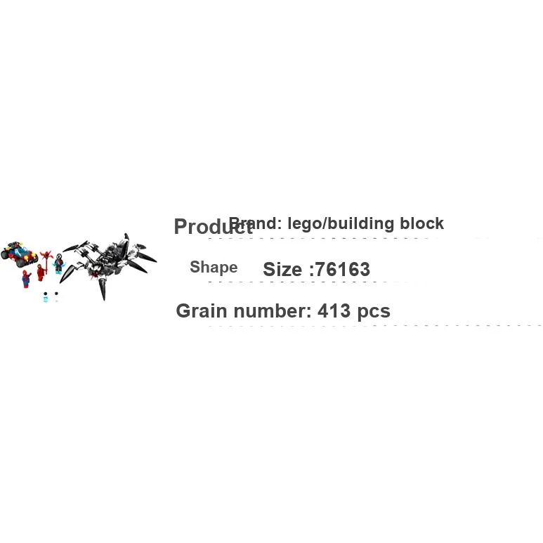 LEGO Marvel, Spider Man Collection, Venom Crawling Mecha Building Blocks 413pcs 76163-4