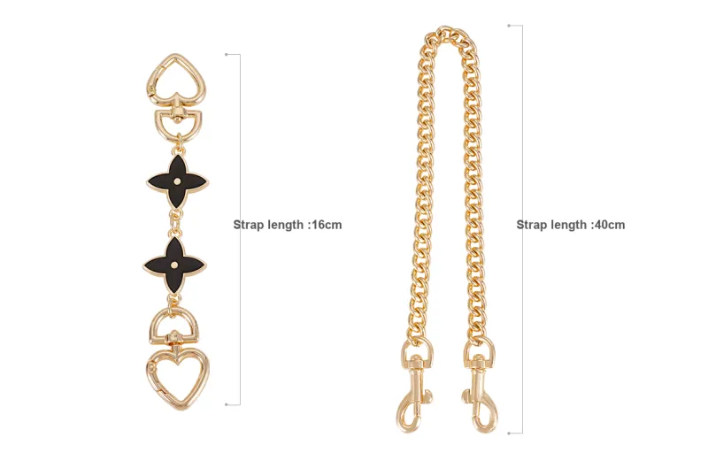 Lan Bao Fan Alloy Metal Bag Accessory Bag Strap Women's Gold/Silver-6