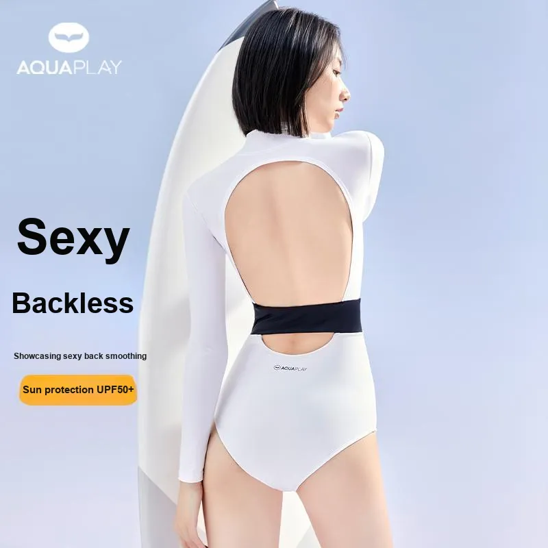 AQUAPLAY One piece Swimsuit Women's White-1