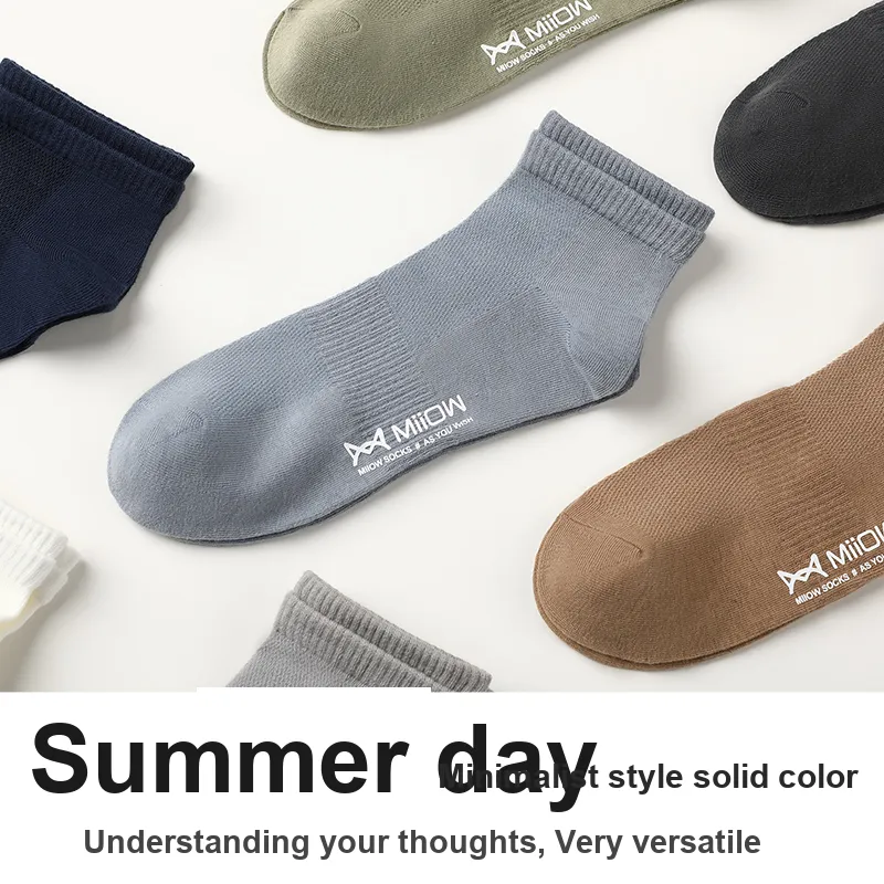 MIIOW Cool One Summer Series Ankle Socks Men's Shopping Bag 5 Pack-30