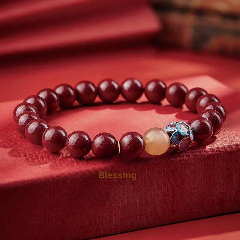 SGE Reconstructed Cinnabar Jade Bracelets Women's-1