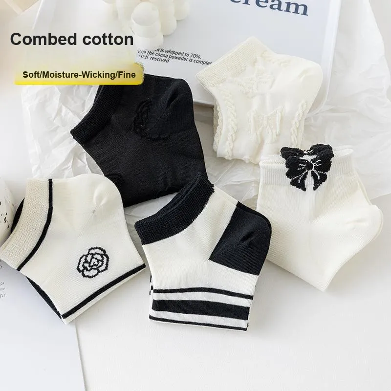 XIA.WA.ZHI.XIU Ankle Socks Women's Box 5 Pack-1