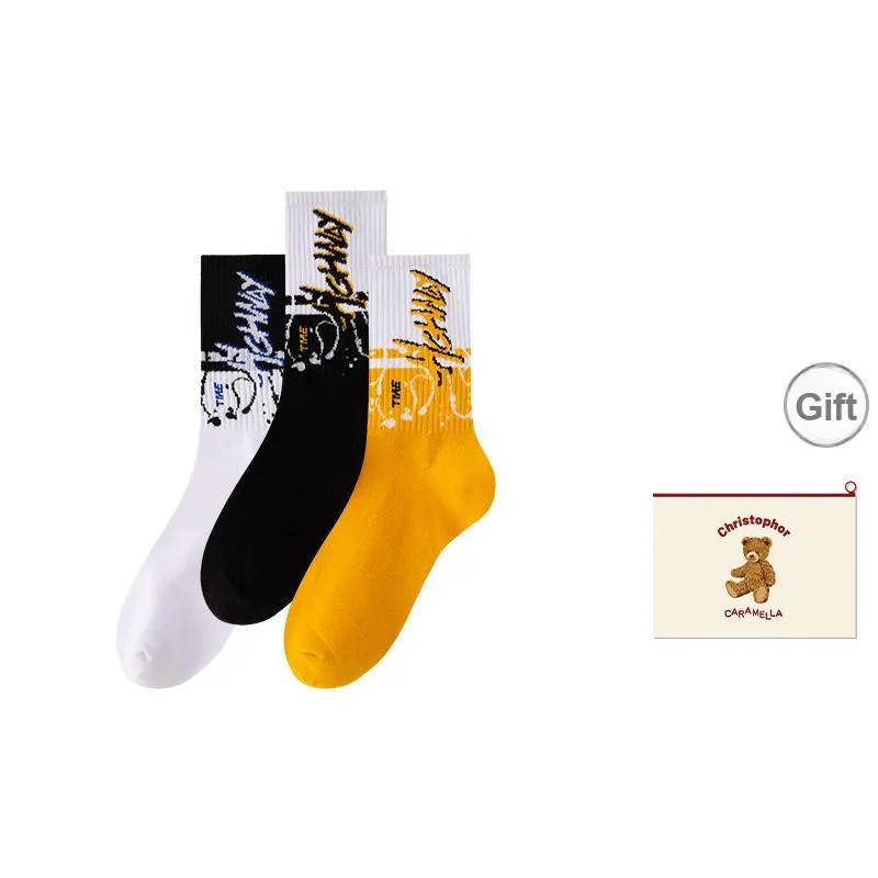 Caramella Mid-Calf Socks Men's Shopping Bag Combo Set-13