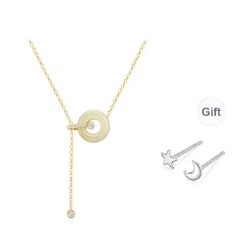 TAOHUAZHAOZHAO Chalcedony Necklaces Women's
