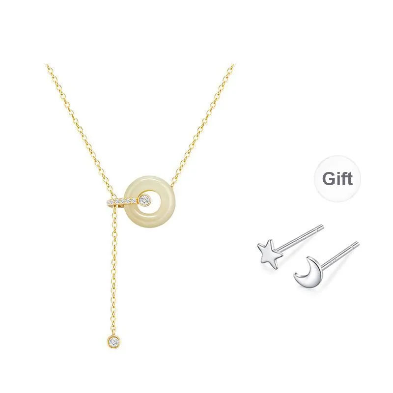 TAOHUAZHAOZHAO Chalcedony Necklaces Women's-0