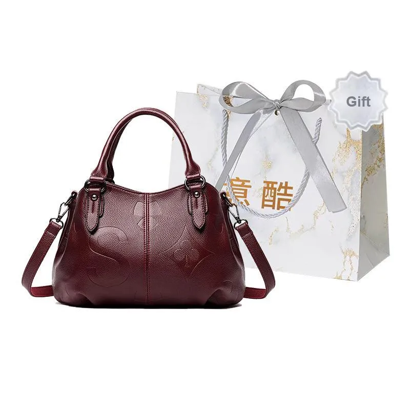 Cool PU Shoulder Bag Regular Unisex Black/Red-5