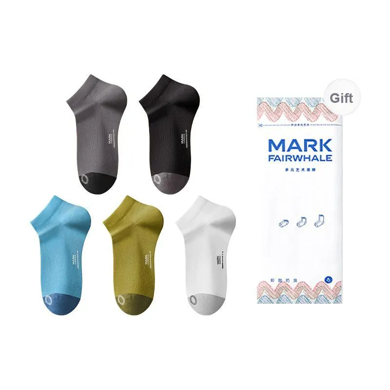 FAIRWHALE Ankle Socks Men's 5 Pack-0