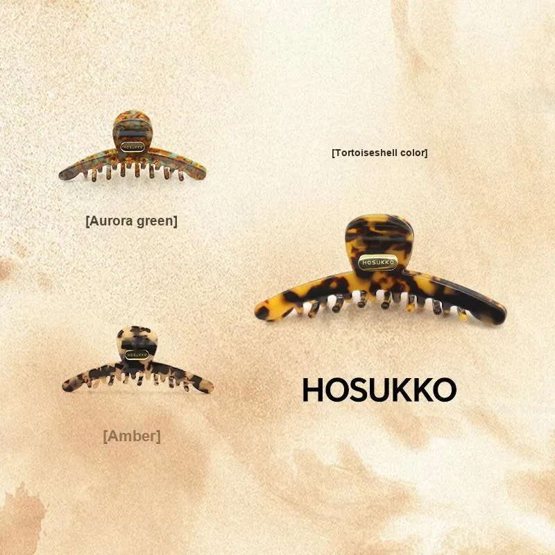 HOSUKKO PVC/Acetate Plate Hair Clips Women's-1