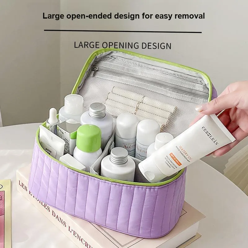 MITIANTU Large Capacity Cosmetics Storage Minimalist Style Portable Dopamine Dressing Makeup Bag-4