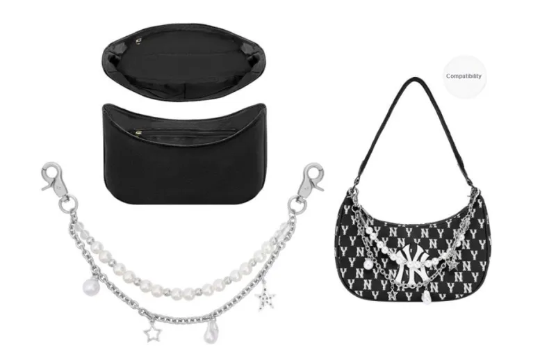 GUYI Metal/Flannelette Bag Accessories Women's Silver/Black-54