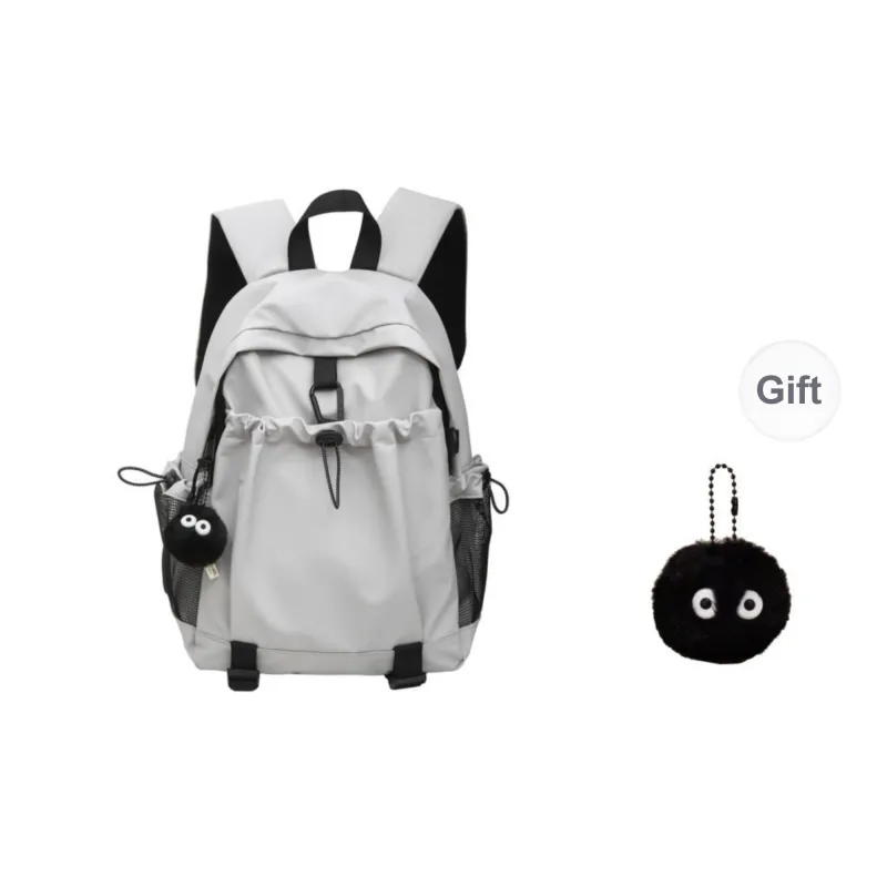GOBLIN SHARKS 1759 Laminated Oxford Cloth Backpack Large Size Unisex Orange/Khaki/Black/Gray/Pea Green-46
