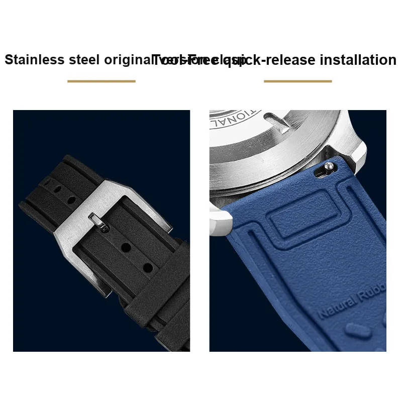 IStrap Global Compatibility Watch Band 120+80mm Rubber Material-2