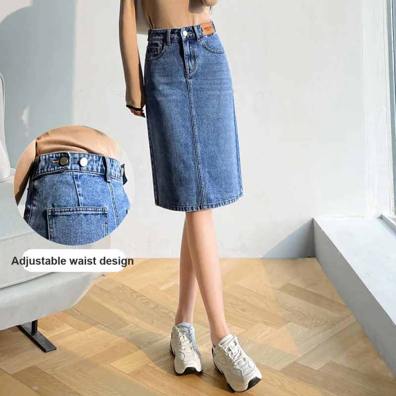 HIPPIEMISS Denim Short Skirts Women's Blue-3