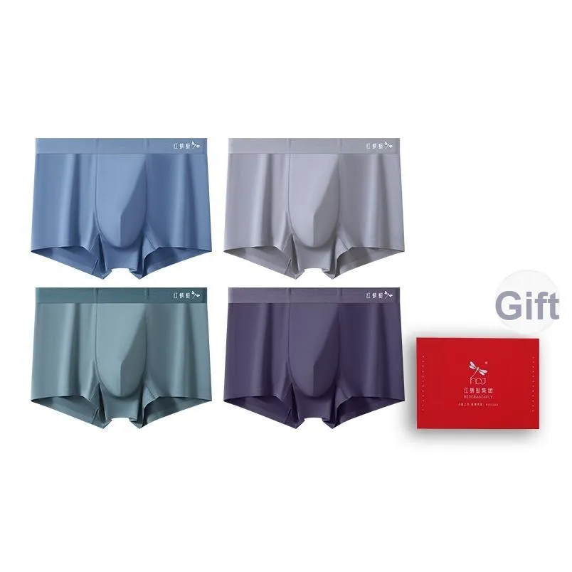 RED DRAGONFLY Модал Трусы Мужские 4 Пачки Подарочный Набор