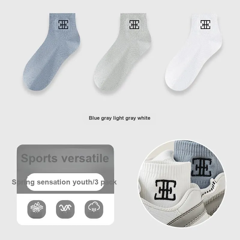 KJ Mid Calf Socks Unisex Shopping Bag 3 Pack-10