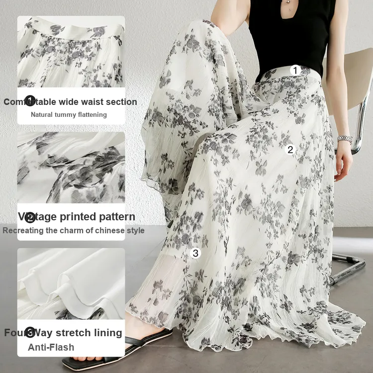 SENTUBILA Casual Pants Women's Ink Wash Apricot-5