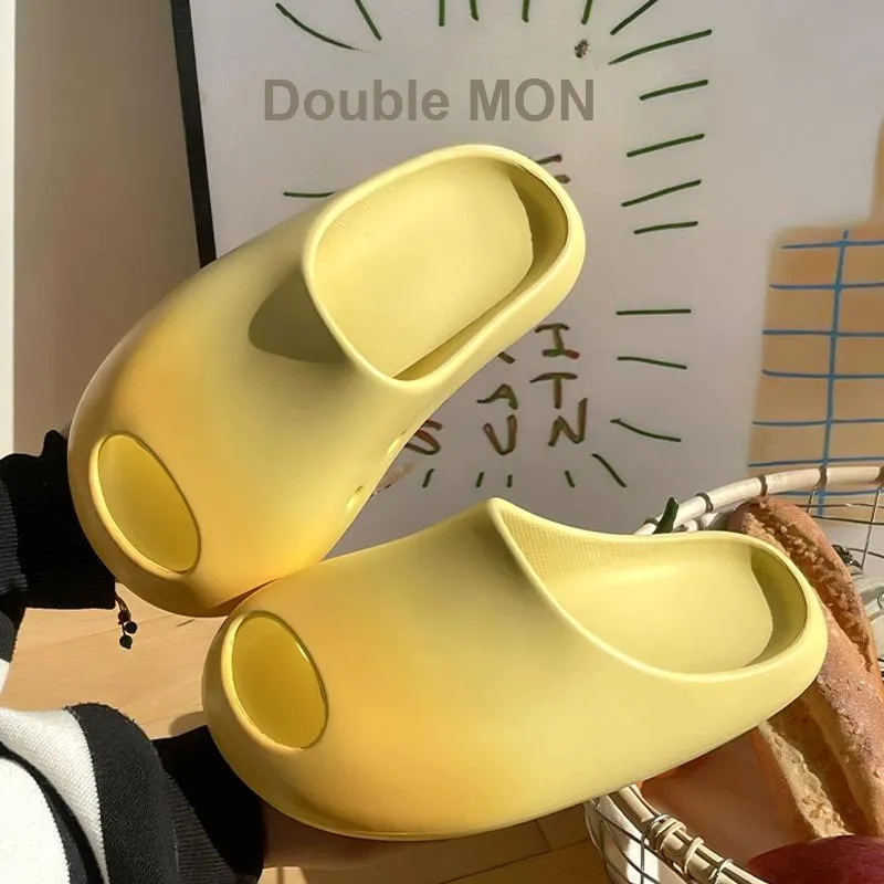 Xiang Ning Pai Trendy Mango Gradient Design Couple Slippers With Soft And Bouncy Feeling, Minimalist Home Style-2