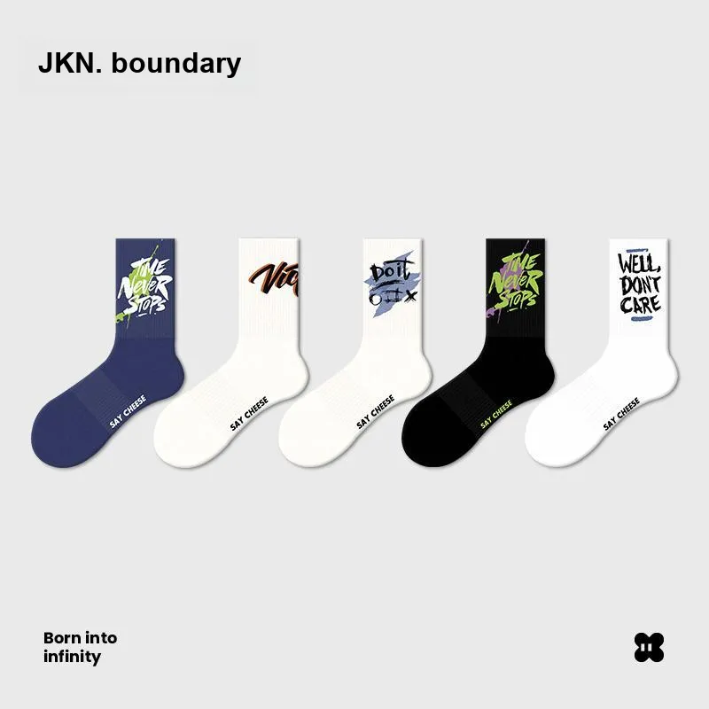 JKN Mid Calf Socks Unisex 5 Pack-1