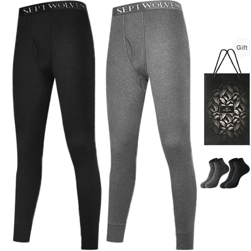 SEPTWOLVES Thermal Pants Men's 2 Pack+Shopping Bag-0