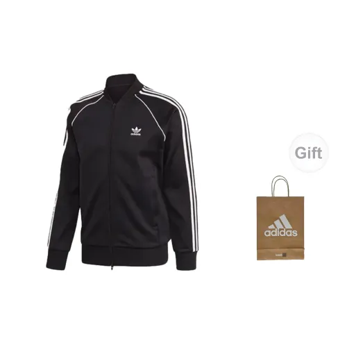 Adidas Originals Clover Series Jackets Men Black Jackets+Gift Bag