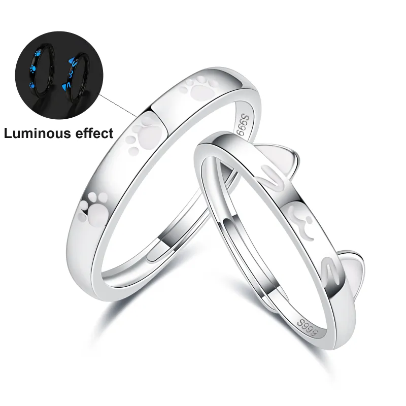 Jodie&Kevin 999 Fine Silver Rings Unisex-11