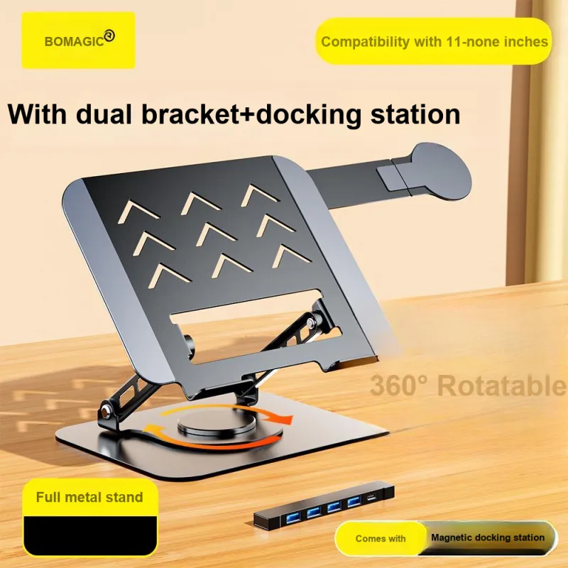 Magic Multiplier Tablet Stands Rotatable Metal Multifunction Magnetic Docking Station-6