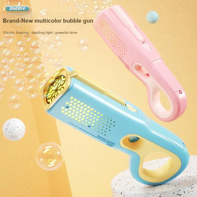 JOY FUER Handheld Fully Automatic Multi Hole Light With Special Gun Rainbow Bubble Gun Outdoor Bubble Machines-8