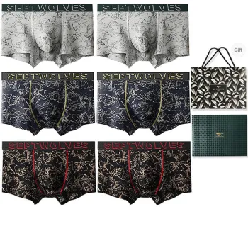 SEPTWOLVES Underwear Gift Boxes Men's 6 Pack+Free Shopping Bag