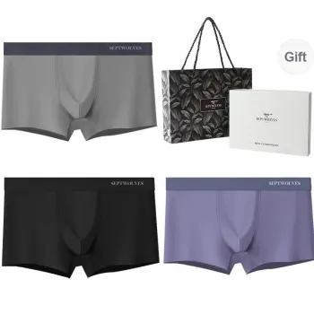 SEPTWOLVES Underwear Gift Box Men's 3 Pack Gift Box Set+Shopping Bag