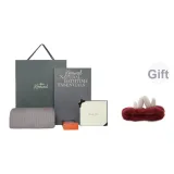 [California Gray]Quick-Dry Bath Towel Gift Set, Shopping Bag+Essential Oil Soap+Limited Greeting Card, Comes with Antler Hair Band *1