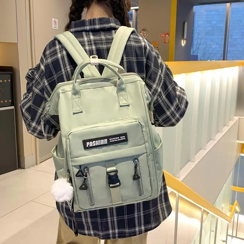 RUIPAI Nylon Backpack Regular Khaki/Green/Dark Blue/Black/Purple-7