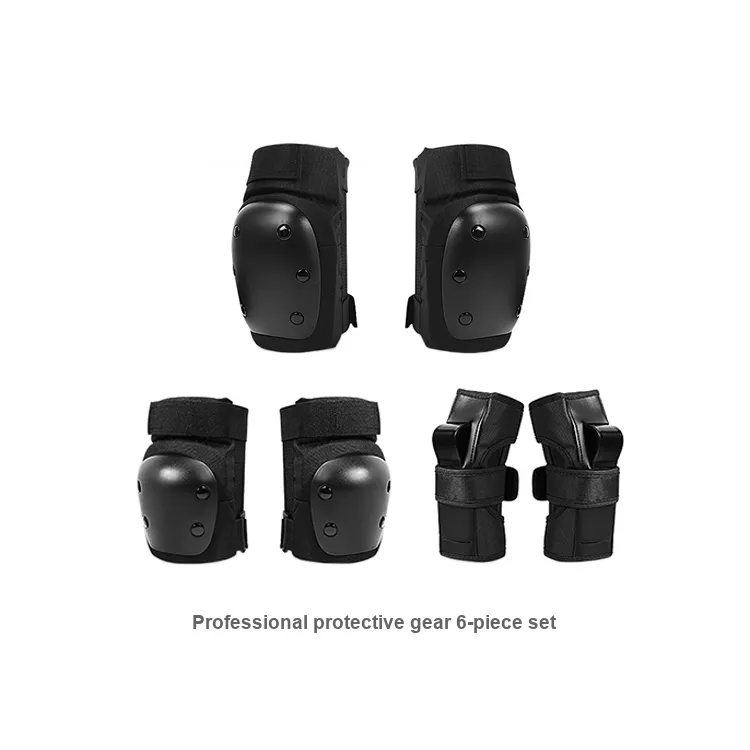 UMA Skateboard Roller Skating Protective Gear Sets Black Comprehensive Protective-4
