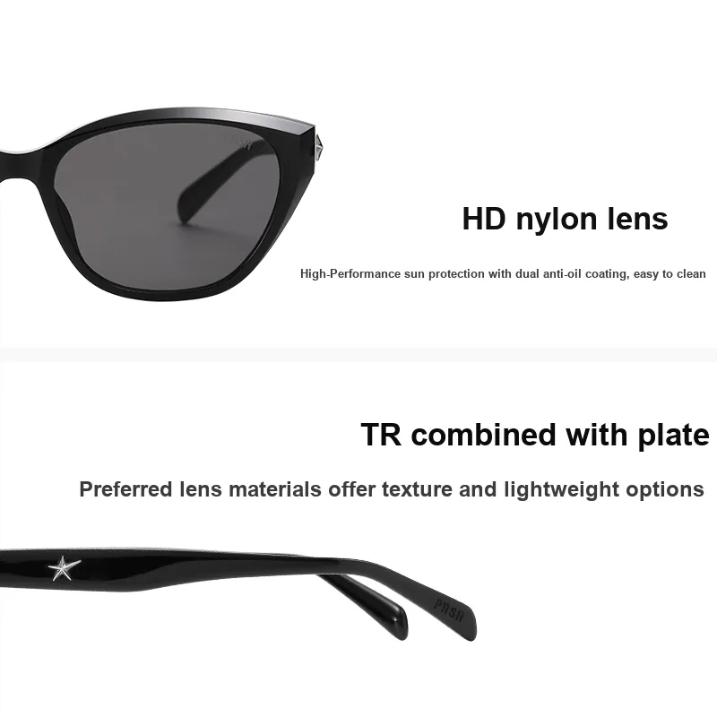 Prsr Plate Frame TR90 Cat Eye Sunglasses Unisex-2