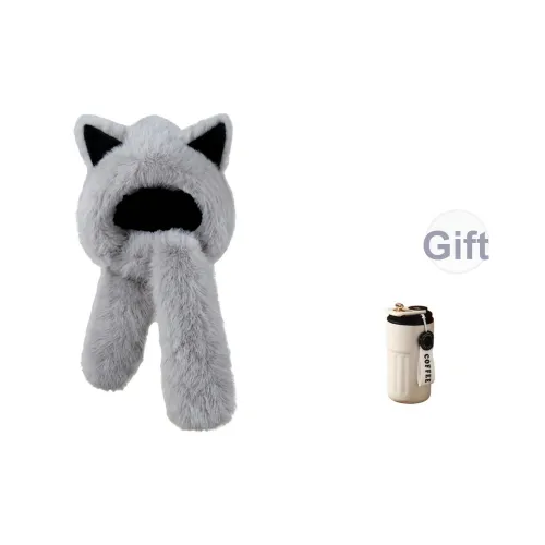 PISHUSHU Полиэстер Капюшоны и Плюшевые Шапки Женские