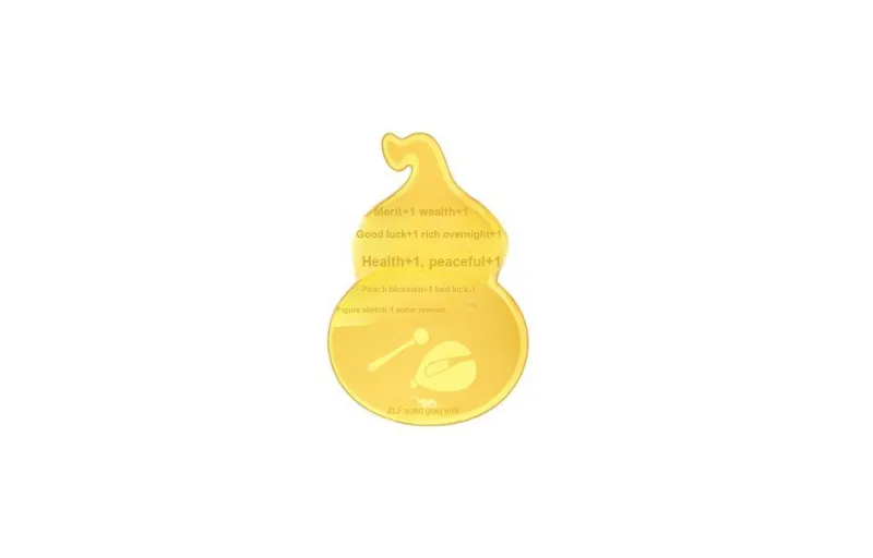 ZHOU LIU FU Jiuhuashan Collaboration Collection Cell Phone Gold Sticker Pendants Unisex-9
