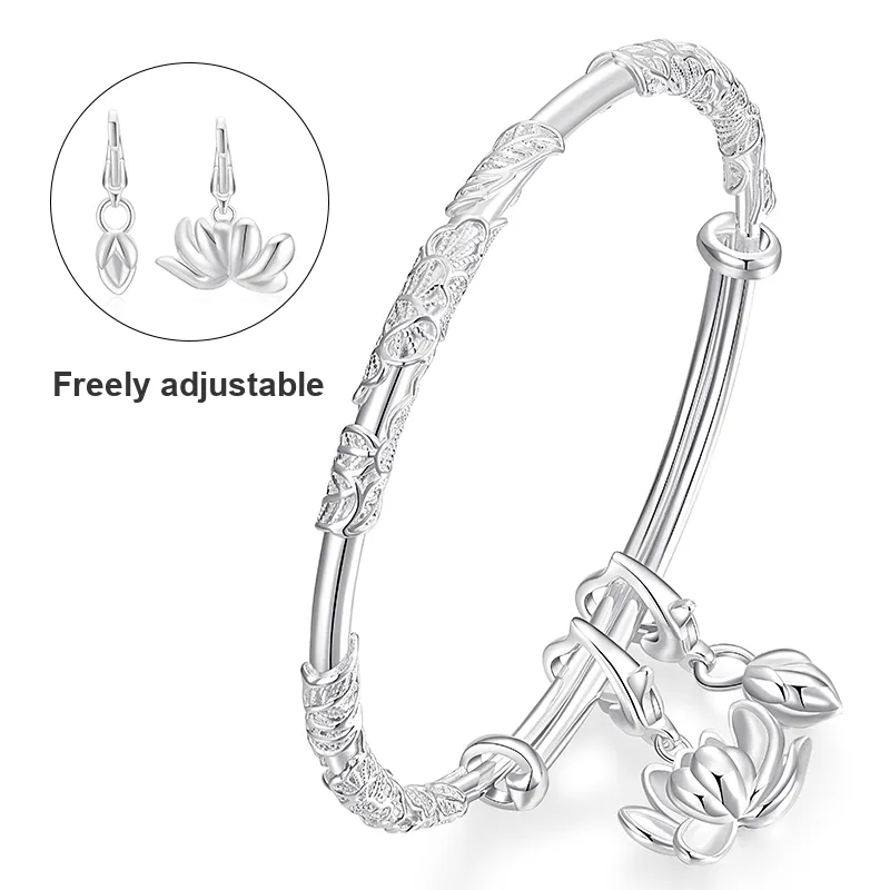 KADER Blossom Series 999 Fine Silver Sterling Silver Bracelets Women's Silver-0