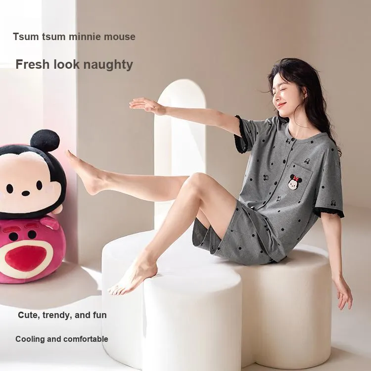 JINGYUN x Disney Pajama Set Women's Starlight Gray-2