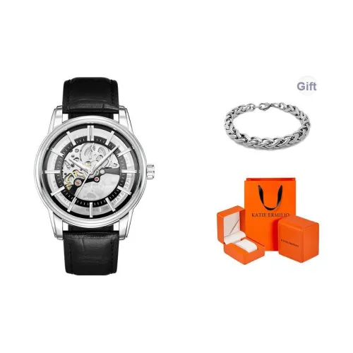 Katie Ermilio Механические Мужские Часы 45мм*45мм*12мм Серебряные
