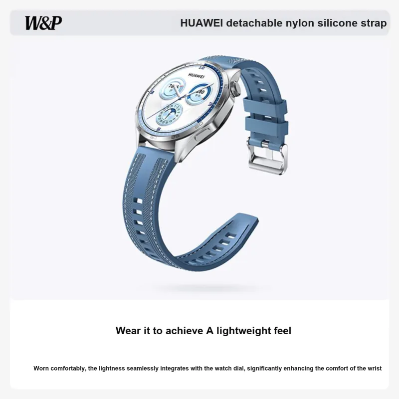 W&P Huawei Compatibility Watch Band Silicone+Composite Nylon+Aluminum Alloy+Stainless Steel+Spring Material-4
