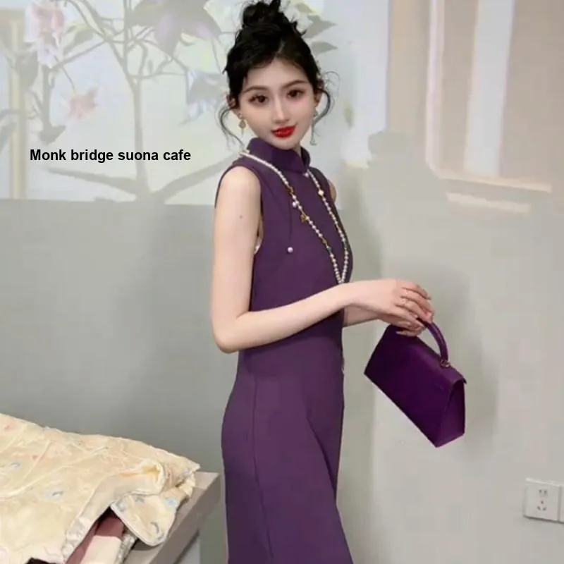 Mu Xiao Xin Cheongsams Women's Purple-3