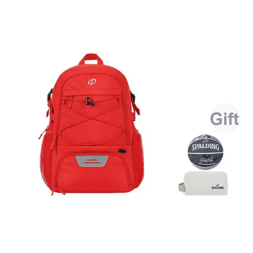 SPALDING Polyester Lightweight Trendy Basketball Bag Unisex Red