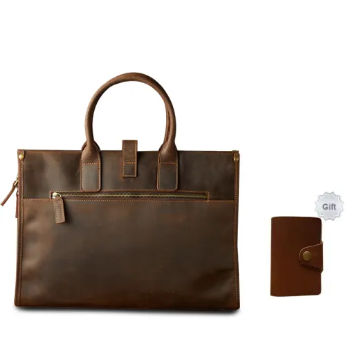 Simple & Nature Briefcases Dark Brown