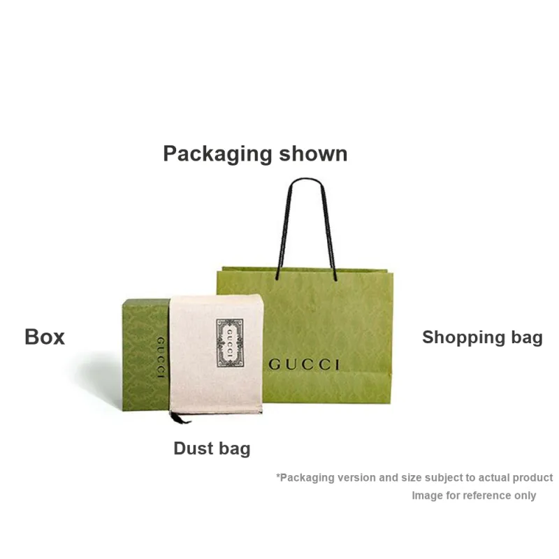 GUCCI Padlock Fabric Handbag Tubas Women's Beige & Brown-5