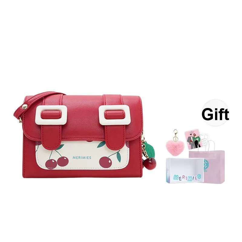 MERIMIES PU Shoulder Bag Small Size Women's Intoxicated Cherry