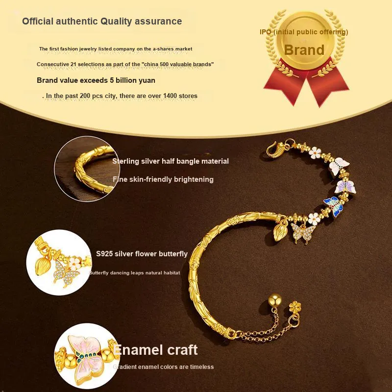 CHAOHONGJI S925 Silver Bangles Women's-3